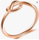 Stainless Steel Simple Love Knot Celtic Promise Anniversary Statement Ring